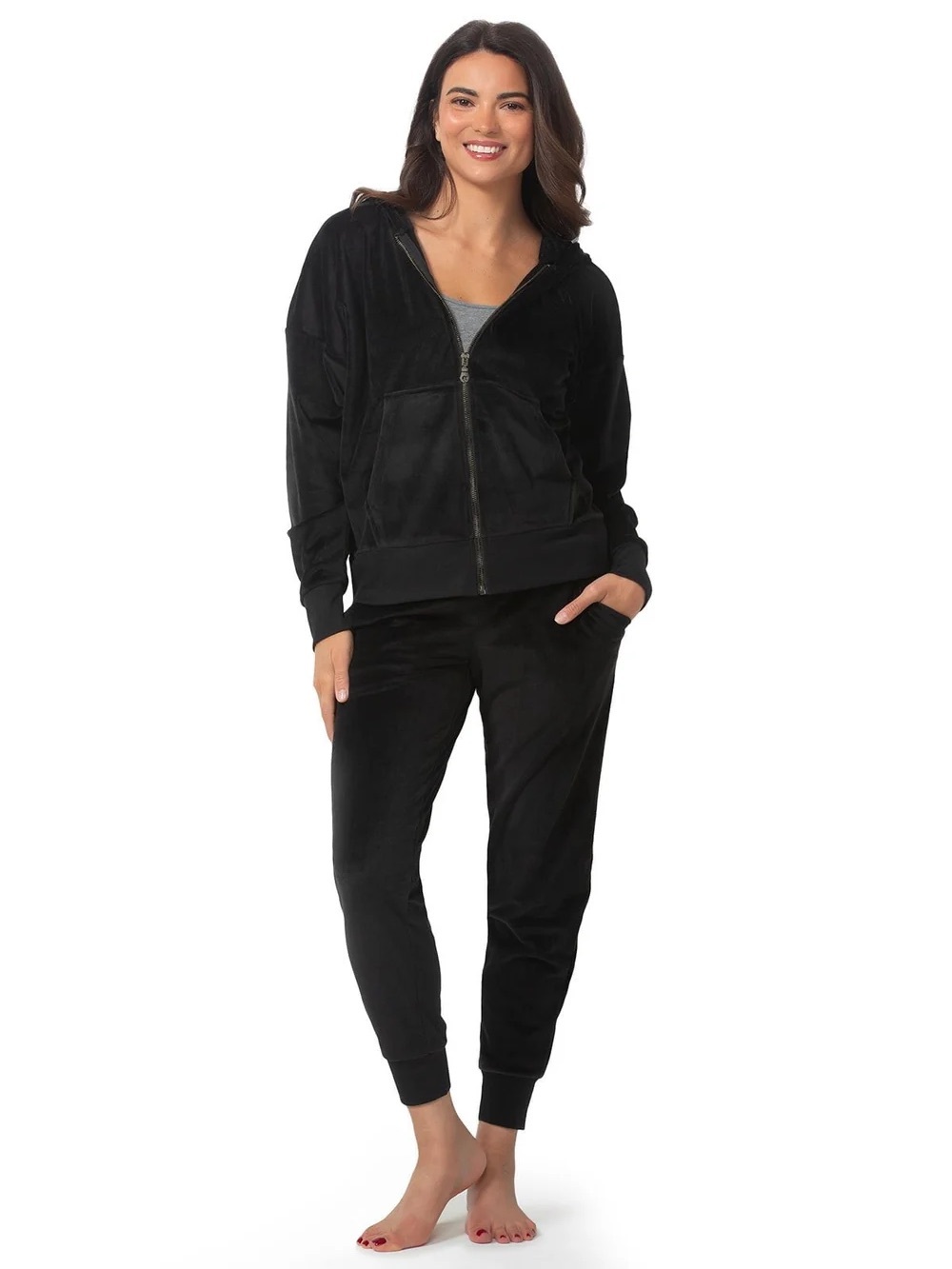 Felina Velour Zip Hoodie and Jogger Set